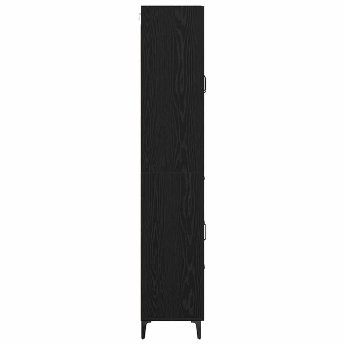 Bufet Pe perete Stejar Negru 69,5 x 34 x 180 cm Lemn compozit - WALTI WALTI