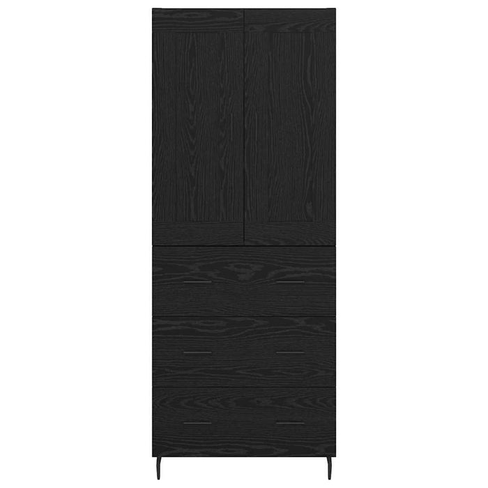 Bufet 2 pcs Stejar Negru 69,5 x 34 x 180 cm Lemn compozit - WALTI WALTI