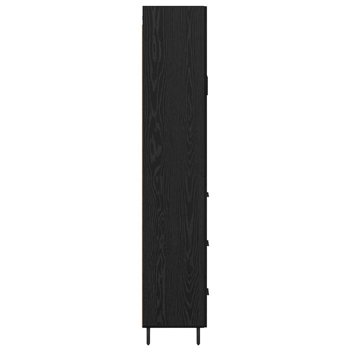 Bufet 2 pcs Stejar Negru 69,5 x 34 x 180 cm Lemn compozit - WALTI WALTI