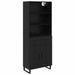 Bufet cu sertar 2 pcs Stejar Negru Lemn compozit - WALTI WALTI
