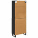 Bufet cu sertar 2 pcs Stejar Negru Lemn compozit - WALTI WALTI