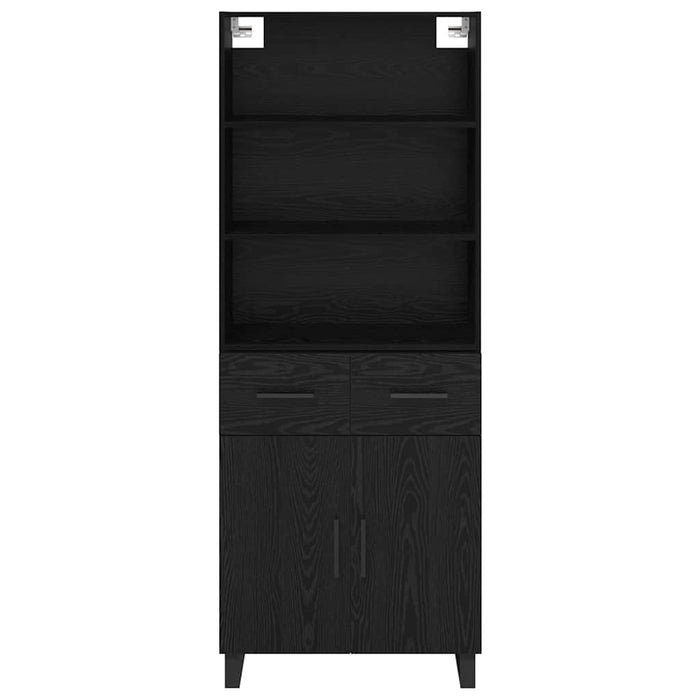 Bufet cu sertar 2 pcs Stejar Negru Lemn compozit - WALTI WALTI