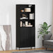 Bufet 2 pcs Stejar Negru 69,5 x 34 x 180 cm Lemn compozit - WALTI WALTI
