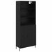 Bufet 2 pcs Stejar Negru 69,5 x 34 x 180 cm Lemn compozit - WALTI WALTI
