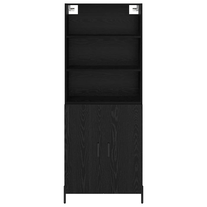 Bufet 2 pcs Stejar Negru 69,5 x 34 x 180 cm Lemn compozit - WALTI WALTI