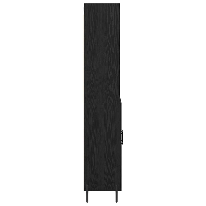Bufet 2 pcs Stejar Negru 69,5 x 34 x 180 cm Lemn compozit - WALTI WALTI