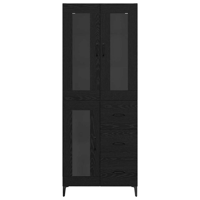 Bufet Pe perete Stejar Negru 69,5 x 34 x 180 cm Lemn compozit - WALTI WALTI