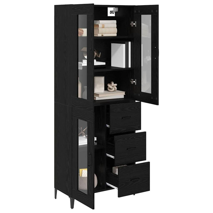 Bufet Pe perete Stejar Negru 69,5 x 34 x 180 cm Lemn compozit - WALTI WALTI