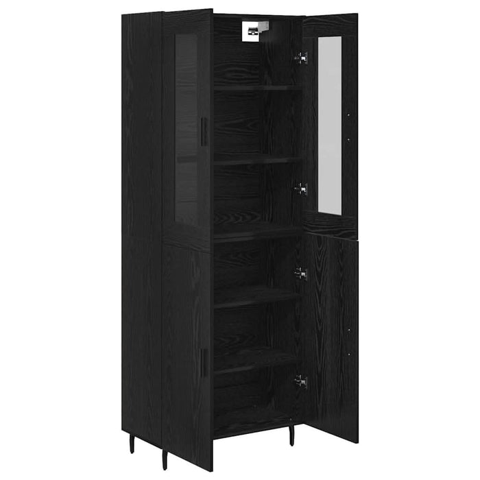 Bufet Pe perete Stejar Negru 69,5 x 34 x 180 cm Lemn compozit - WALTI WALTI