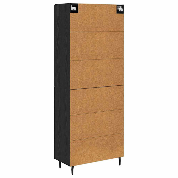 Bufet Pe perete Stejar Negru 69,5 x 34 x 180 cm Lemn compozit - WALTI WALTI