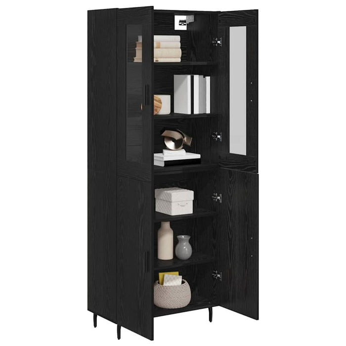 Bufet Pe perete Stejar Negru 69,5 x 34 x 180 cm Lemn compozit - WALTI WALTI