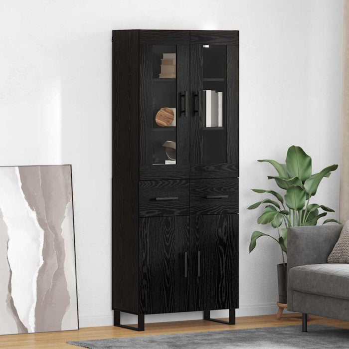 Bufet Pe perete Stejar Negru 69,5 x 34 x 180 cm Lemn compozit - WALTI WALTI