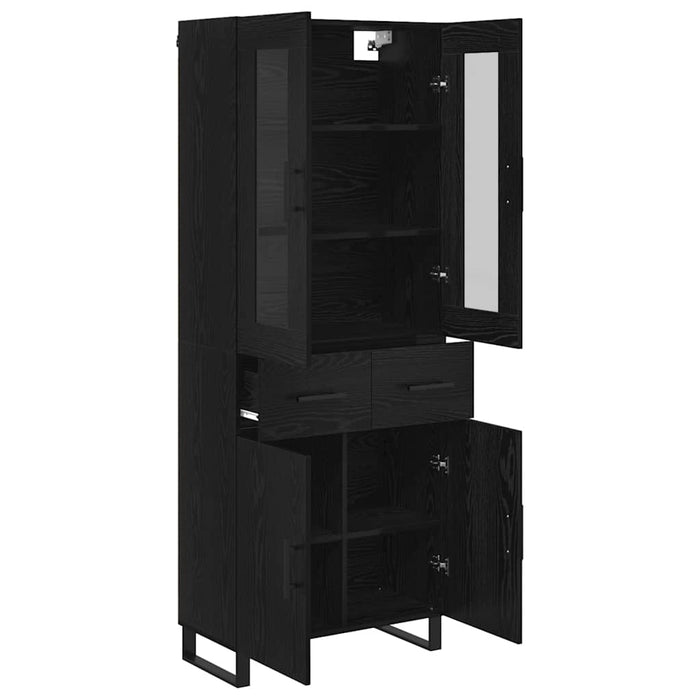 Bufet Pe perete Stejar Negru 69,5 x 34 x 180 cm Lemn compozit - WALTI WALTI