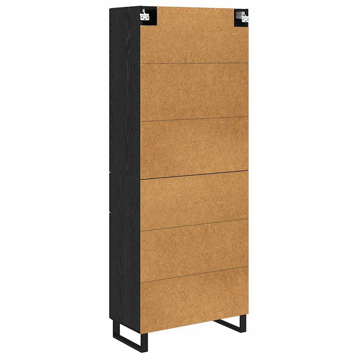 Bufet Pe perete Stejar Negru 69,5 x 34 x 180 cm Lemn compozit - WALTI WALTI