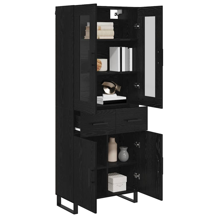 Bufet Pe perete Stejar Negru 69,5 x 34 x 180 cm Lemn compozit - WALTI WALTI