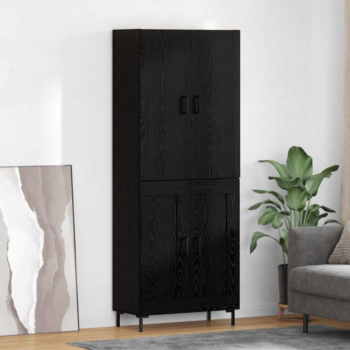 Bufet Pe perete Stejar Negru 69,5 x 34 x 180 cm Lemn compozit - WALTI WALTI