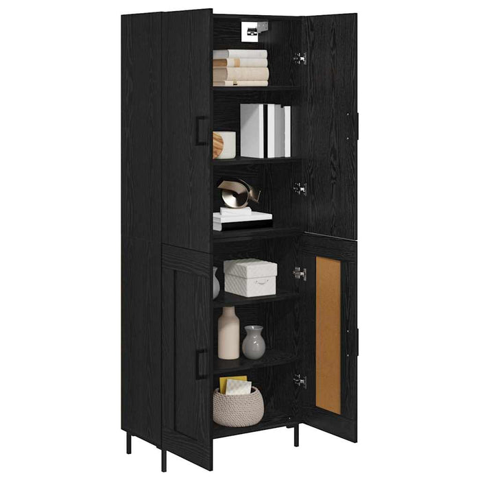 Bufet Pe perete Stejar Negru 69,5 x 34 x 180 cm Lemn compozit - WALTI WALTI