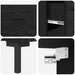 Bufet Pe perete cu sertar 2 pcs Stejar Negru Lemn compozit - WALTI WALTI