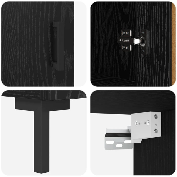 Bufet cu sertar Stejar Negru 69,5 x 34 x 180 cm Lemn compozit - WALTI WALTI