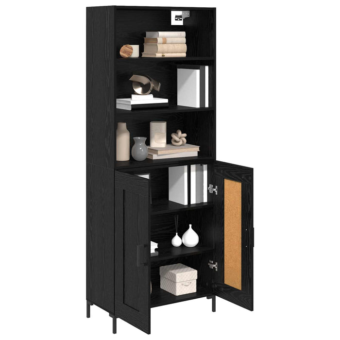 Bufet cu sertar Stejar Negru 69,5 x 34 x 180 cm Lemn compozit - WALTI WALTI