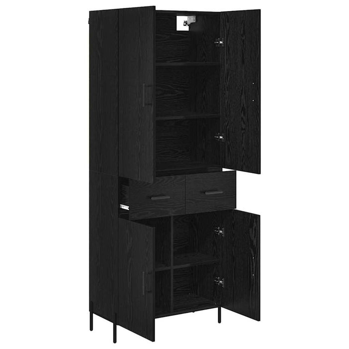 Bufet Pe perete Stejar Negru 69,5 x 34 x 180 cm Lemn compozit - WALTI WALTI