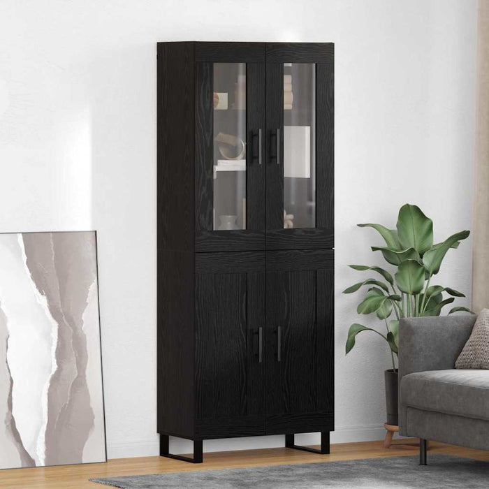 Bufet Pe perete Stejar Negru 69,5 x 34 x 180 cm Lemn compozit - WALTI WALTI