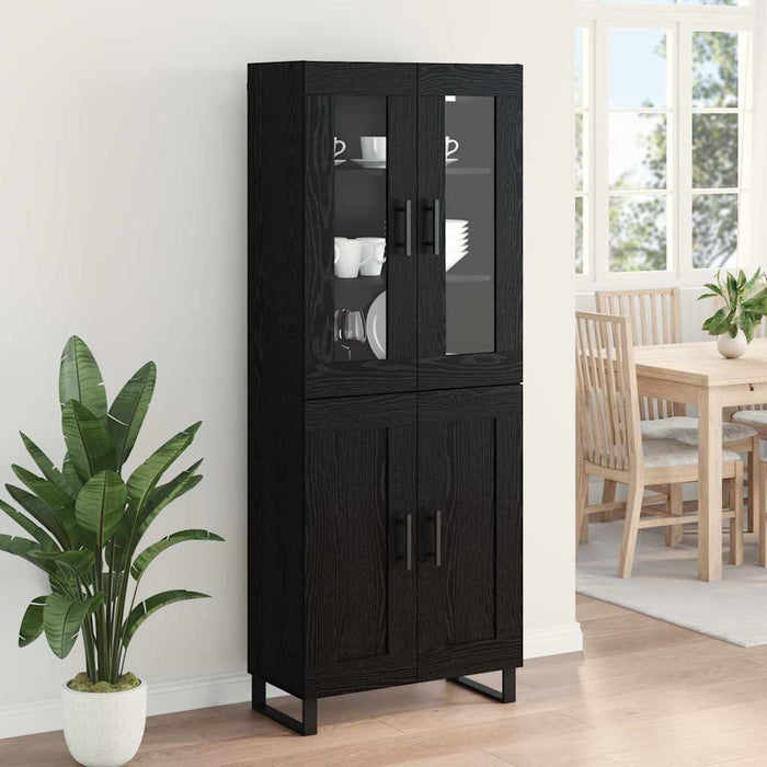 Bufet Pe perete Stejar Negru 69,5 x 34 x 180 cm Lemn compozit - WALTI WALTI