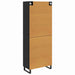 Bufet Pe perete Stejar Negru 69,5 x 34 x 180 cm Lemn compozit - WALTI WALTI