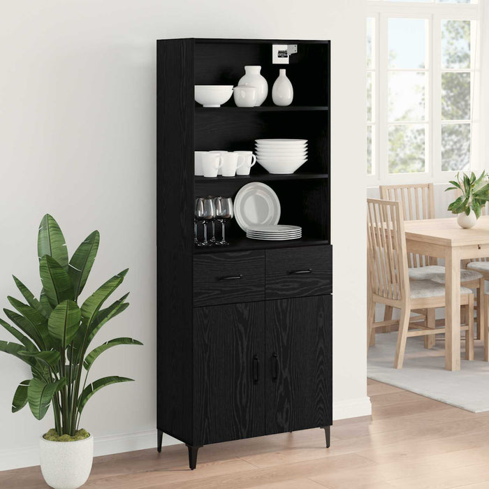 Bufet cu sertar Stejar Negru 69,5 x 34 x 180 cm Lemn compozit - WALTI WALTI