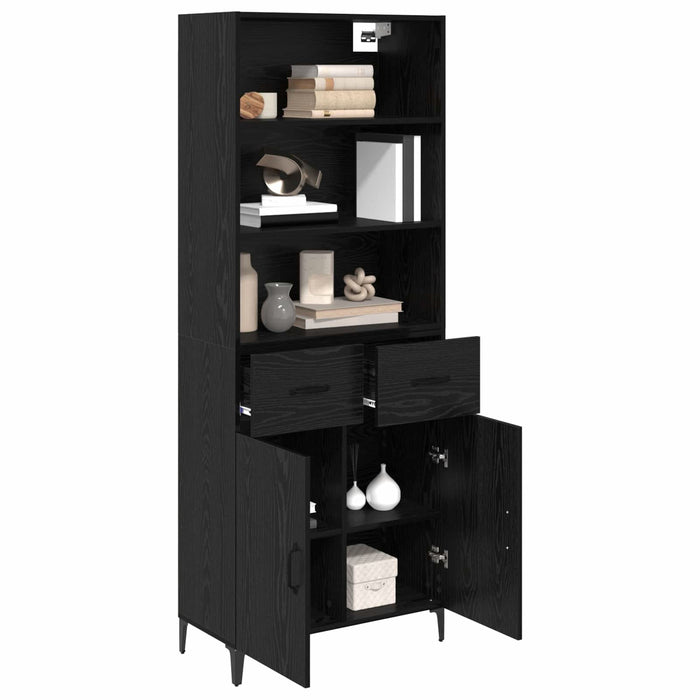 Bufet cu sertar Stejar Negru 69,5 x 34 x 180 cm Lemn compozit - WALTI WALTI