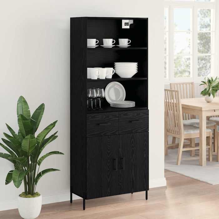 Bufet cu sertar Stejar negru 69,5 x 34 x 180 cm Lemn compozit - WALTI WALTI