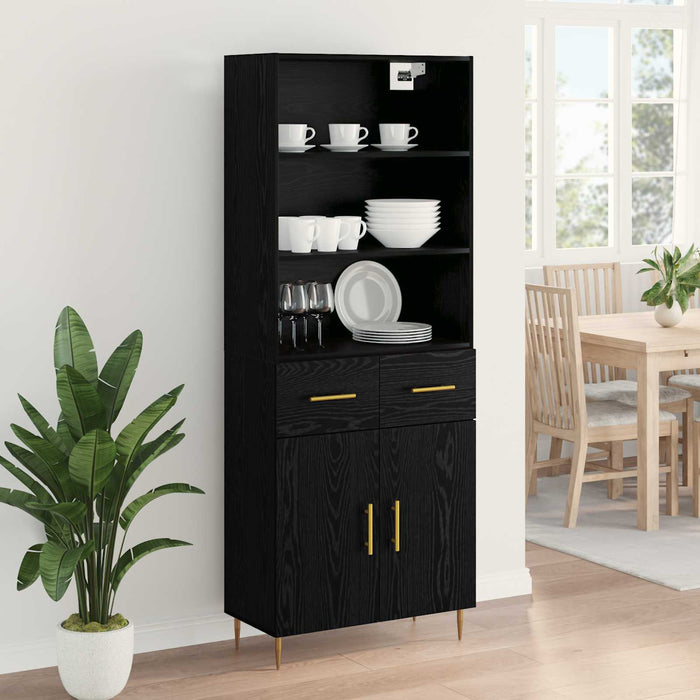 Bufet cu sertar Stejar Negru 69,5 x 34 x 180 cm Lemn compozit - WALTI WALTI