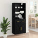 Bufet cu sertar Stejar Negru 69,5 x 34 x 180 cm Lemn compozit - WALTI WALTI