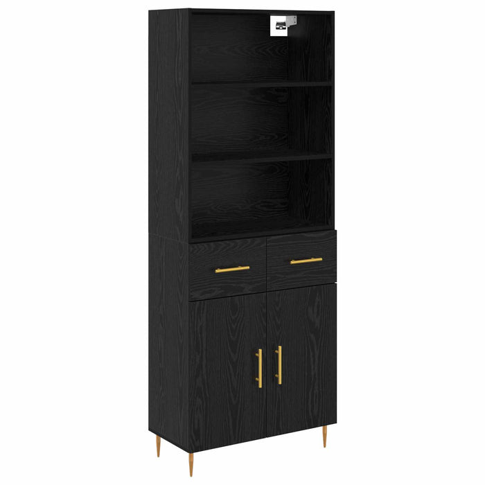 Bufet cu sertar Stejar Negru 69,5 x 34 x 180 cm Lemn compozit - WALTI WALTI