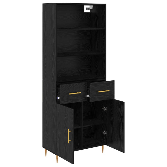 Bufet cu sertar Stejar Negru 69,5 x 34 x 180 cm Lemn compozit - WALTI WALTI