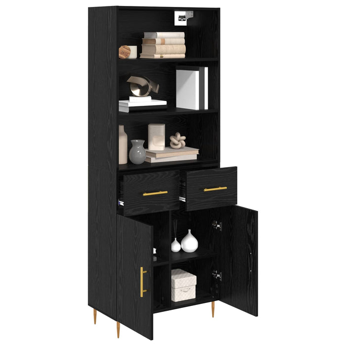 Bufet cu sertar Stejar Negru 69,5 x 34 x 180 cm Lemn compozit - WALTI WALTI