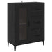 Bufet Pe perete cu sertar 2 pcs Stejar Negru Lemn compozit - WALTI WALTI