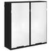 Set de mobilier pentru baie 3 pcs Stejar Negru Lemn compozit - WALTI WALTI