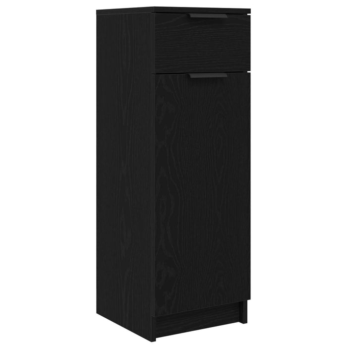 Set de mobilier pentru baie 3 pcs Stejar Negru Lemn compozit - WALTI WALTI