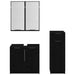 Set de mobilier pentru baie 3 pcs Stejar Negru Lemn compozit - WALTI WALTI