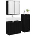 Set de mobilier pentru baie 3 pcs Stejar Negru Lemn compozit - WALTI WALTI