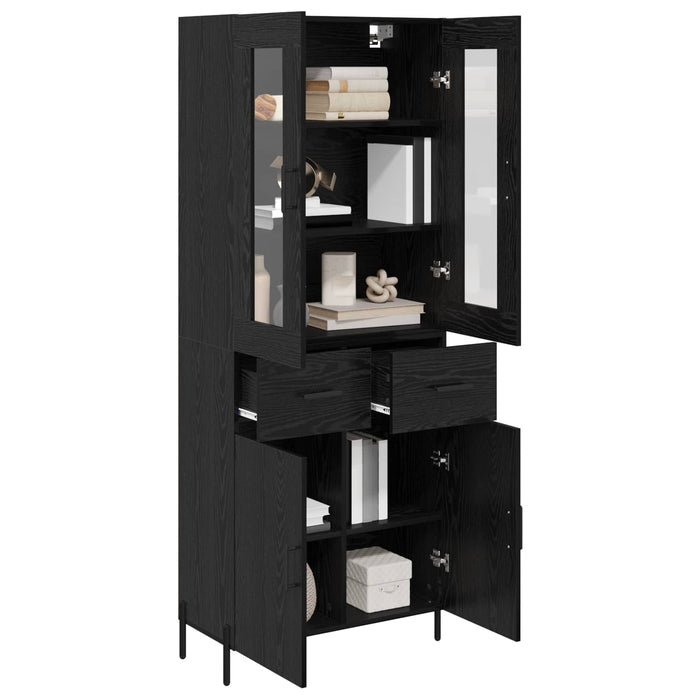 Bufet Pe perete Stejar Negru 69,5 x 34 x 180 cm Lemn compozit - WALTI WALTI