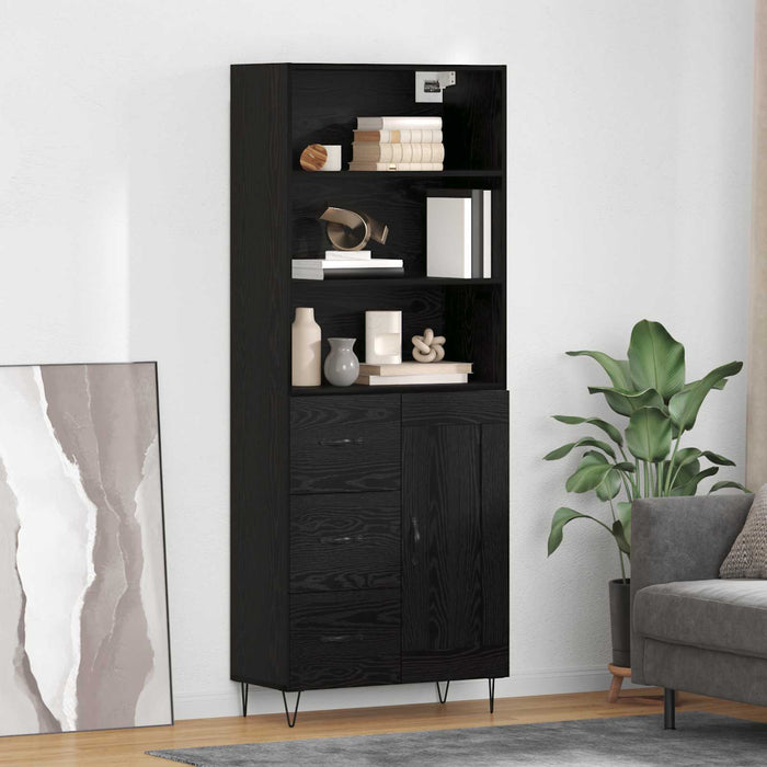 Bufet cu sertar Stejar Negru 69,5 x 34 x 180 cm Lemn compozit - WALTI WALTI