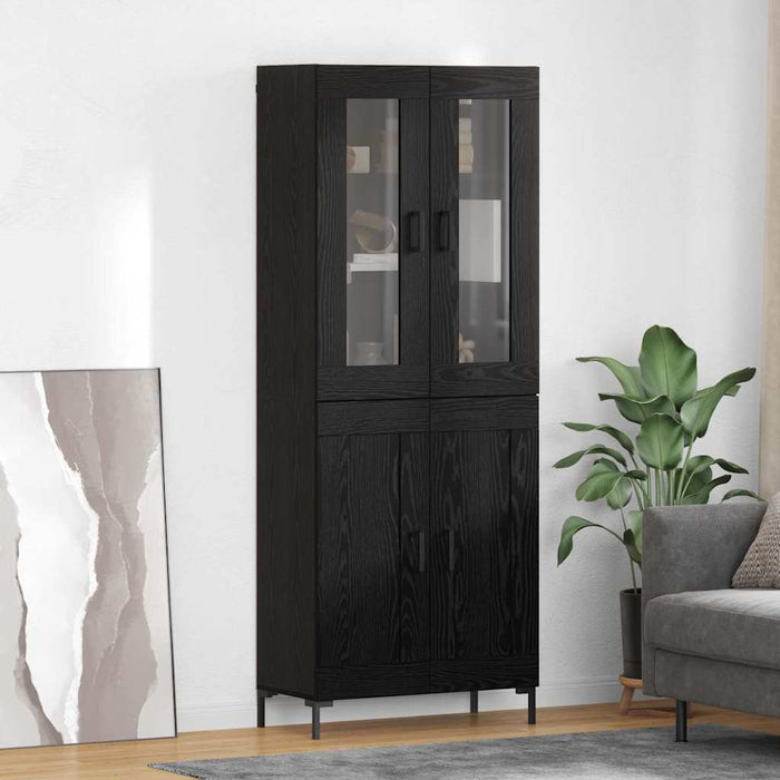 Bufet 2 pcs Stejar Negru Lemn compozit - WALTI WALTI