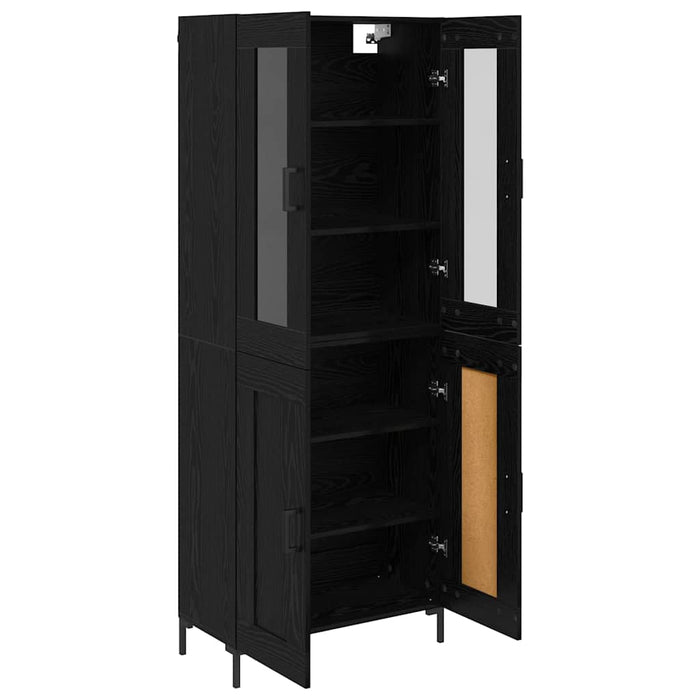 Bufet 2 pcs Stejar Negru Lemn compozit - WALTI WALTI