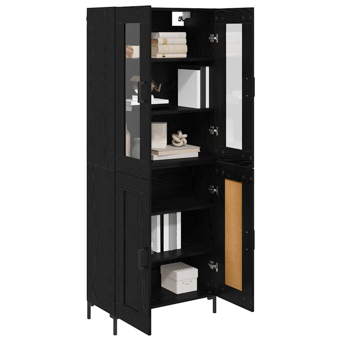 Bufet 2 pcs Stejar Negru Lemn compozit - WALTI WALTI