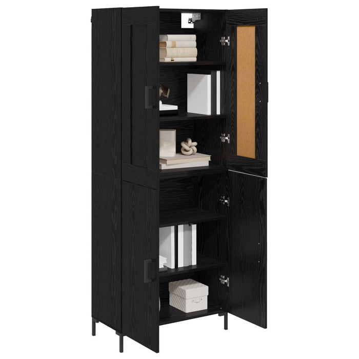 Bufet Stejar Negru 69,5 x 34 x 180 cm Lemn compozit - WALTI WALTI
