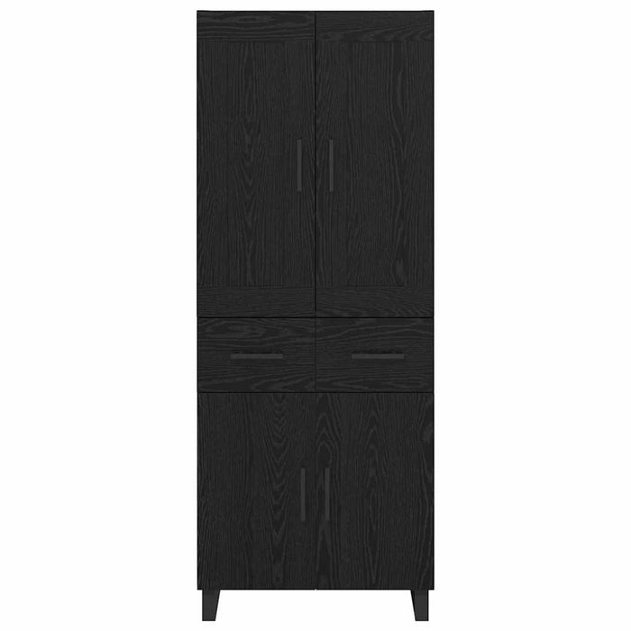 Bufet Pe perete cu sertar 2 pcs Stejar Negru Lemn compozit - WALTI WALTI