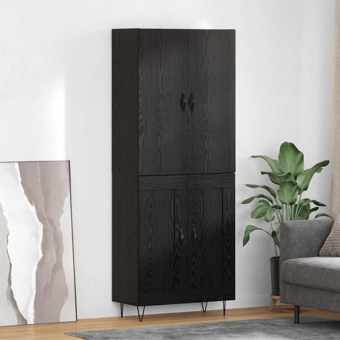 Bufet Pe perete 2 pcs Stejar Negru Lemn compozit - WALTI WALTI