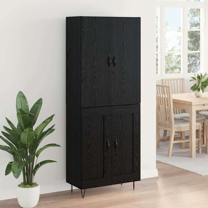 Bufet Pe perete 2 pcs Stejar Negru Lemn compozit - WALTI WALTI